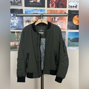 American Eagle Green Performance Bomber Jacket. Size: S